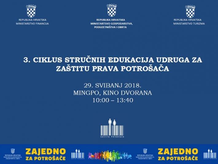 Poziv na 3. Ciklus stručnih edukacija udruga za zaštitu prava potrošača