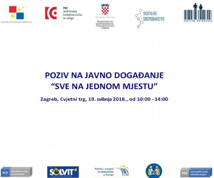 Najava događanja „SVE NA JEDNOM MJESTU!“ Cvjetni trg, Zagreb, 19. svibanj 2018.